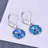 Fashionable Modern Women's Earrings Bohemian Fire Opal Long Elegant Declaration Jewelry