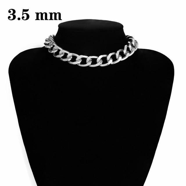 Luxury Gold and Slver Big Elegant Stailless Steel Punk Gold Choker Chain Necklace For Women Luxury Jewelry Perfect Gift For Girls