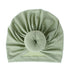 Handmade Pleated Flower Babies' Knitted Cotton Cloth Turban For Baby Girls In Elegant Style