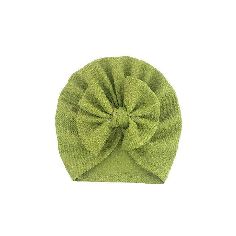 Baby Girl Hat Turban With Bow Knot Infant Beanie Solid Big Bowknot Cap For Girls Kid Hats