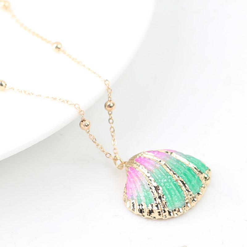 Boho Conch Shell Necklace Shell Gold Shell Chain Necklace Women Seashell Choker Necklace Pendants Jewelry Bohemian Female