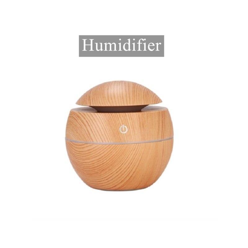 Ultrasonic Air Humidifier Wood Essential Aroma Oil Diffuser With LED Light Electric Aromatherapy Mist Maker