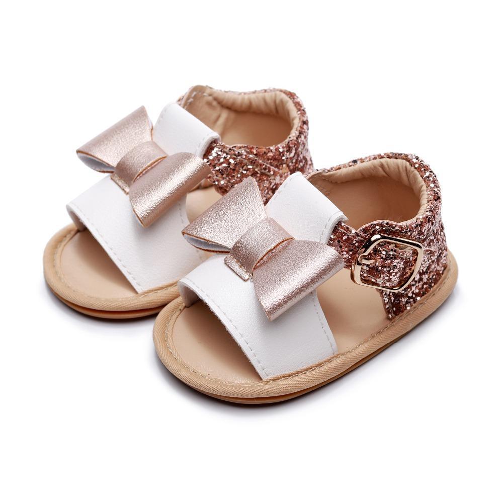 Baby Kids Girl Sandals Pre Walker Newborn PU Leather Soft Sole Shoes Bowknot Girls Shoes