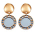 New Modern Korean Statement Round Luxury Earrings For Women Perfect Geometric Elegant Gold Shell Fluff Dangle Drop Earrings