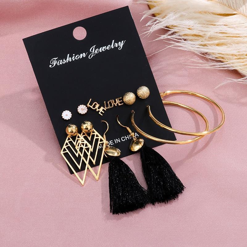 Vintage Retro Acrylic Earring Statement Luxury Tassel Earrings Korean Dangle Drop Earrings for Women Fashion earings Jewelry