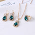 Elegant Luxury Water Drop Earrings With Rhinestones For Women In Fashion Design Jewelry Birdal Set Necklace Ring and Earrings Wedding Set