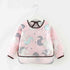 Cute Cartoon Print Baby Waterproof Long Sleeve Apron Children Feeding Smock Bib Baby Accessories