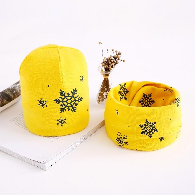 Star Print Cotton Hat And Scarf  Baby Beanie Kids Caps Children's Accessories In Modern New Design For Boys and Girls