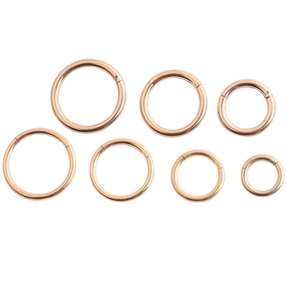 Titanium Gold Color Septum Rings Piercing Nose Earrings Women Men Jewelry Stud Fake Cool Earrings Stainsteel Jewelry in Pank style