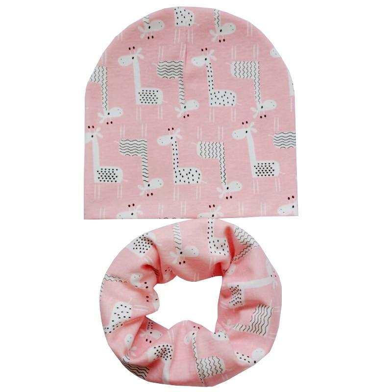 Modern Cartoon Cotton Baby Hat Winter Baby Girls Hat Newborn Boys Hats Kids Cap Scarf Set Children Beanies For Kids With Scarf