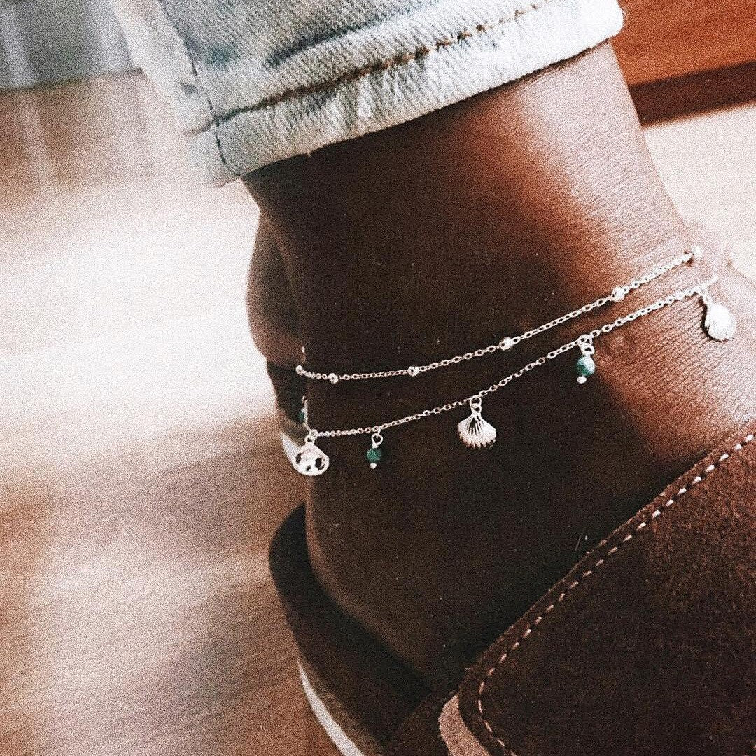 Luxury Bohemian Star Shell Ankle Bracelet Foot Jewelry Brecelet Simple Shell Anklets for Women Summer Style