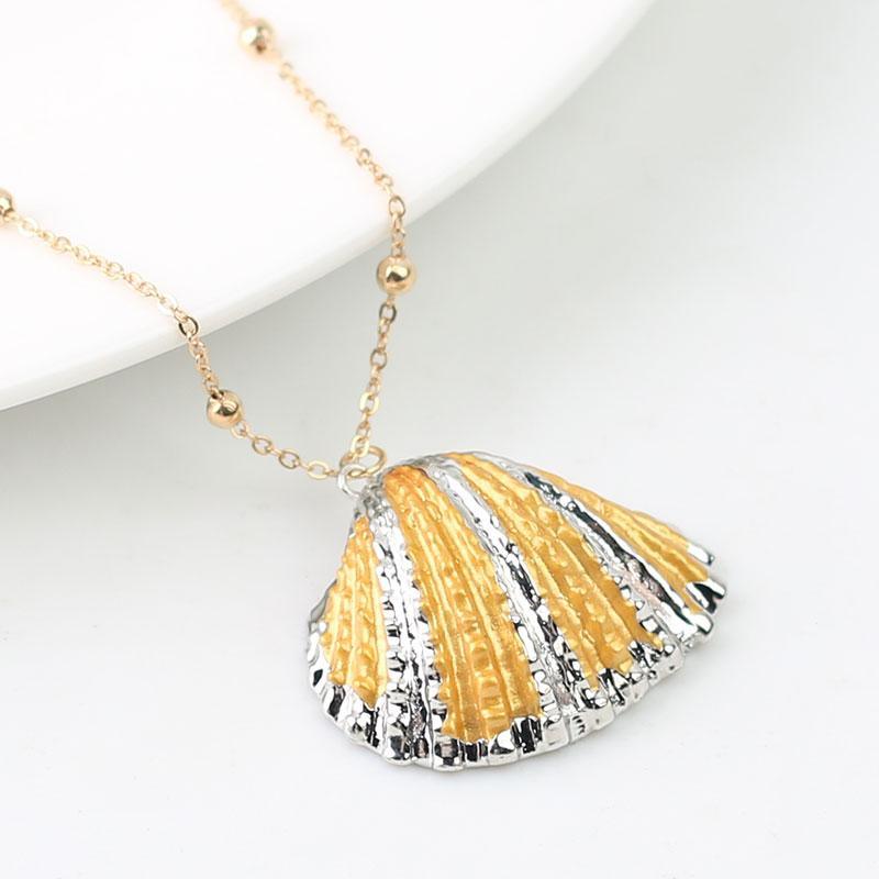 Boho Conch Shell Necklace Shell Gold Shell Chain Necklace Women Seashell Choker Necklace Pendants Jewelry Bohemian Female