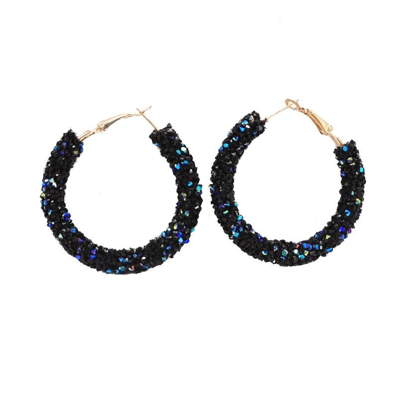 New Hot Colorful Luxury Hoop Earrings For Women In Elegant Popular Ear Jewelry Epic Round Circle Style