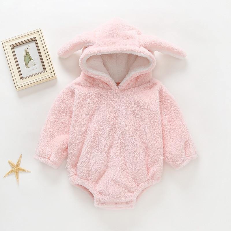 Luxury Modern Newborn Baby Boy/Girl Clothes Long Sleeve Hoddies Bear Zipper Baby Romper Clothes Autumn Winter Season For Kids and Baby