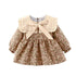 Modern Retro Girl Dress  For Winter Newborn Infant Dress Fashion Cute Cotton Floral Bow baby Party Dress