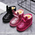 Warm Kids Snow Boots For Children New Toddler Winter Princess Cartoon Shoes Non-slip Flat Round Toe Girls Baby Lovely Boots