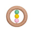 Modern Wooden Rattle Beech Bear Hand Teething Wooden Ring Baby Rattles Play Educational Toys For Kids