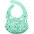 Cartoon Printed Adjustable Waterproof Silicone Feeding Bib Burp Cloth for  Baby