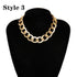 Luxury Gold and Slver Big Elegant Stailless Steel Punk Gold Choker Chain Necklace For Women Luxury Jewelry Perfect Gift For Girls