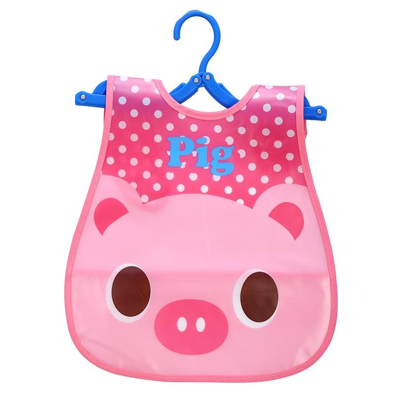 Fashion Printed Adjustable Animal Plastic Waterproof Lunch Feeding Bibs Feeding Cloth for Children In Modern Design