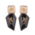 New Hot Modern Fashion Earring Gold Color Resin Irregular Drop Earrings Luxury for Women Elegant Wedding Jewelry