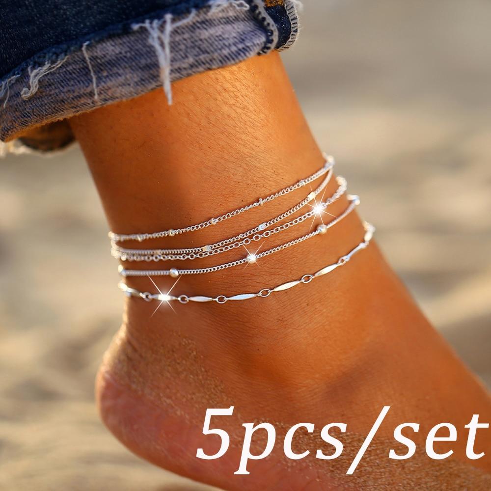 New Summer Style Colorful Seed Beads ankle Handmade Leg Brecelets Beaded Ocean Beach