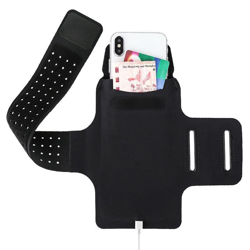 Running Gray Armband Sport Phone Case On Hand Mobile Holder Arm Band Wrist Bag For Workout