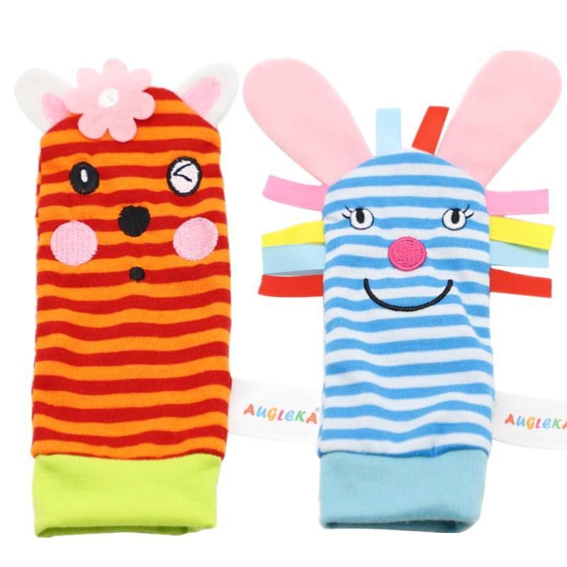 Colorful Wrist Rattles Infant Baby Kids Socks Rattle Toys Foot Socks Educational Toy High Quality Babies Gift