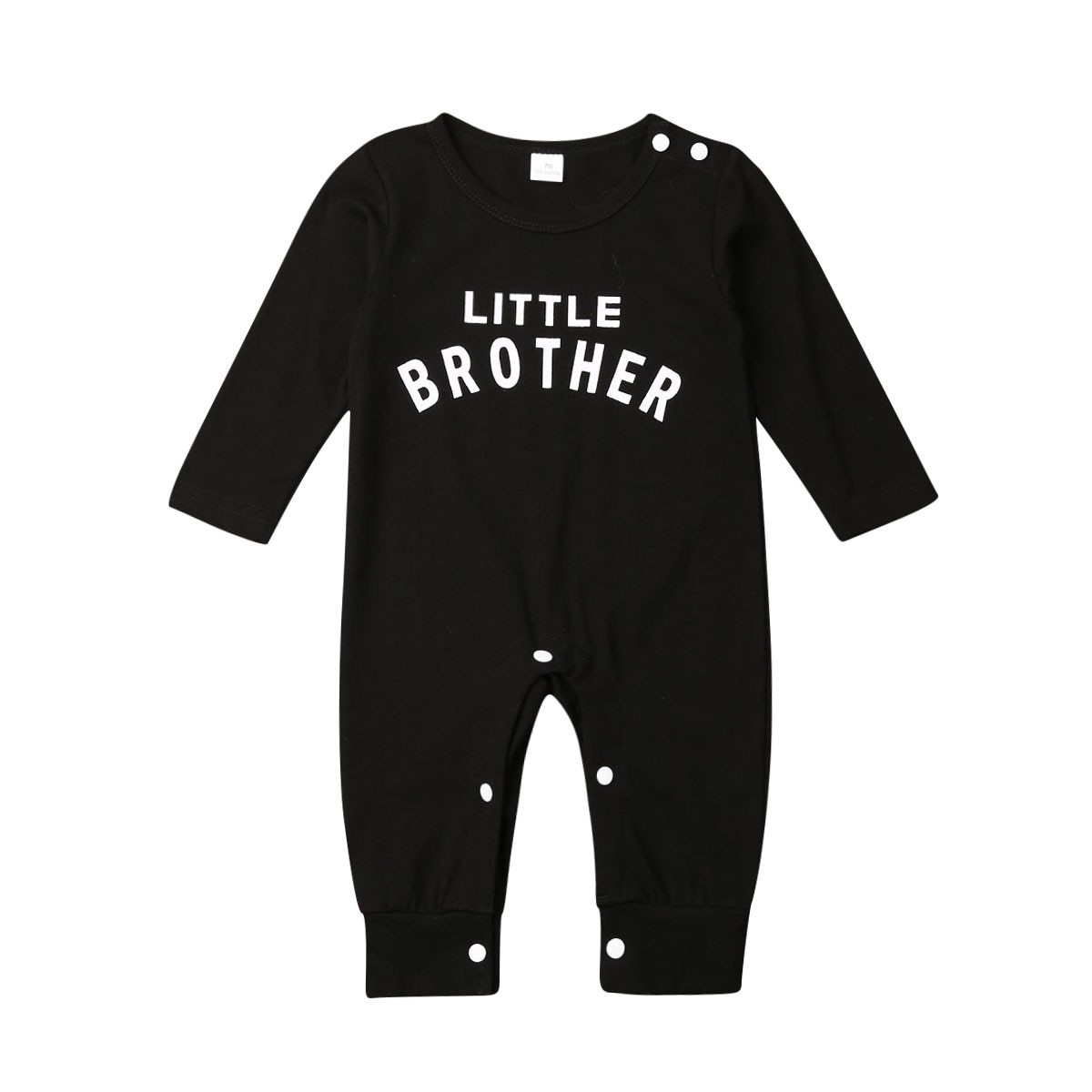 Newborn Infant Baby Girls Boy Top Romper Jumpsuit Bodysuit Comfy Outfits With Text Little Brother For Boys