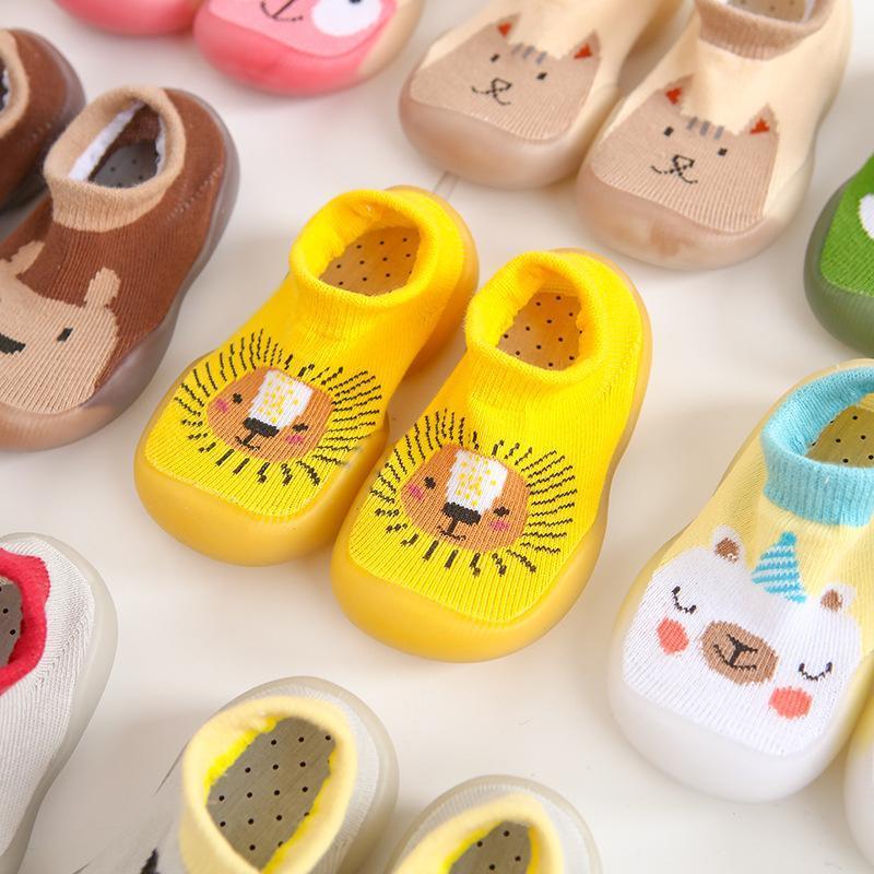 Baby Shoes First Shoes Toddler First Walkers Boy Soft Sole Rubber Outdoor Baby Shoes Cute Animal Baby Anti-slip Booties