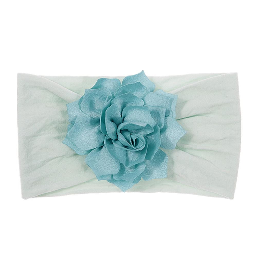 Cute 1PCS Baby Girls Lotus Flower Nylon Headband Knot Elastic Newborn Toddler Headwraps Kids Hair Accessories Gifts