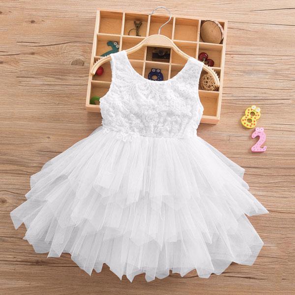 Ballet Luxury Modern Summer Baby Girl Outfit Christening Newborn Gown for Children Kids Dress