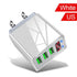 3 Ports Black USB Charger EU US Plug LED Display 3.1A Fast Charging Smart Mobile Phone Charger