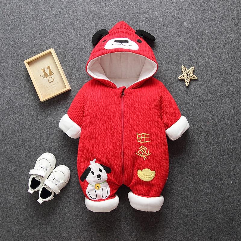 Clothes Cold Winter Girl Garment Thicken Warm Comfortable Pure Cotton Coat Jacket Kids Romper Jumpsuit In Modern Style