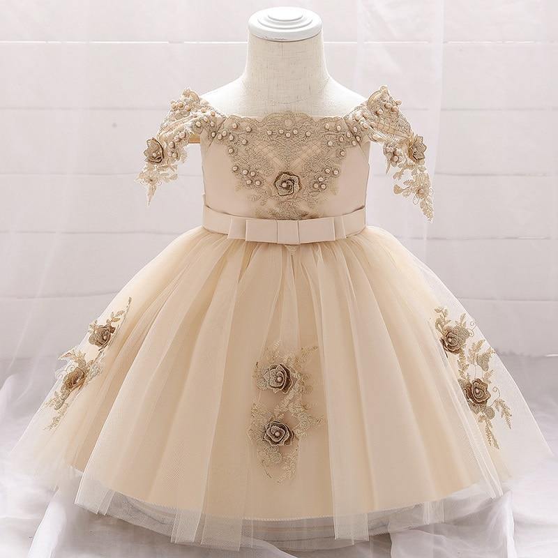 Luxury Modern Designer Toddler Baby Girl Infant Princess Lace Tutu Dress Baby Girl Wedding Dress Kids Party Dress