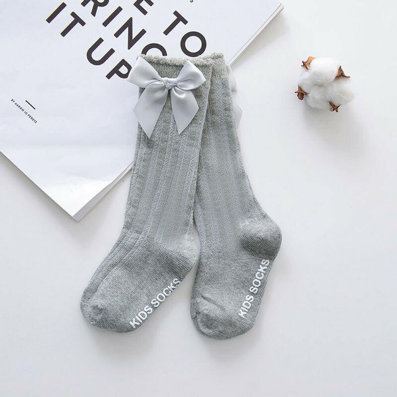 Luxury Modern One Pairs New Kids Socks Toddlers Girls 3D Bow knot Knee Lengths Soft Cotton Baby Socks For Kids