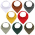 8PCS/SET Comfortable Colorful 100% Organic Cotton Adjustable Snaps Bandana Saliva Bibs For Baby Boys & Girls Kids