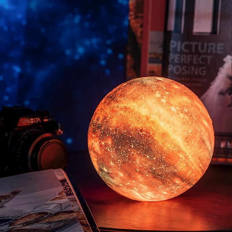 STEVVEX  New3D Print Star Moon Colorful Lamp  With Change Touch Option Home Decor Creative Gift Usb Led Night Light Galaxy Lamp Birthday Gift Lamp