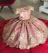 Handmade Luxury Princess Baby Girl 1 Year Birthday Dress Tutu First Christmas Party Cute Bow Dress Infant Modern Luxury Dress With Big Bow