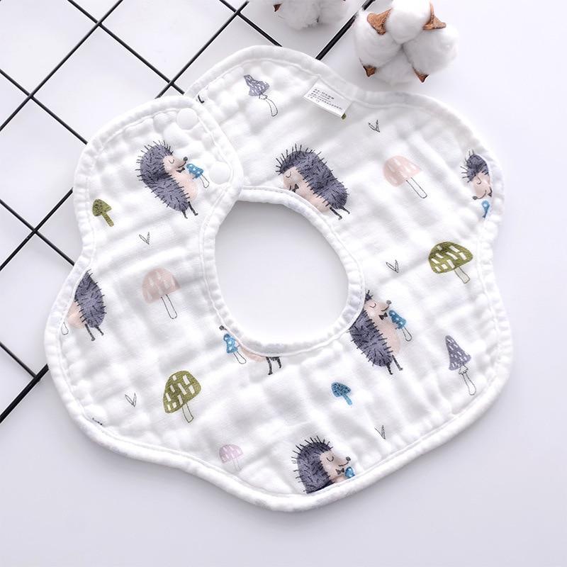 Unisex 360 Degree Rotation 8 Layers Gauze For Baby Kids Burp Cloth For Newborn Infant Saliva Towel