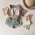 Modern Colorful Cross-Border Summer New Baby Girls Color Shorts Kindergarten Sports Suit For Girls