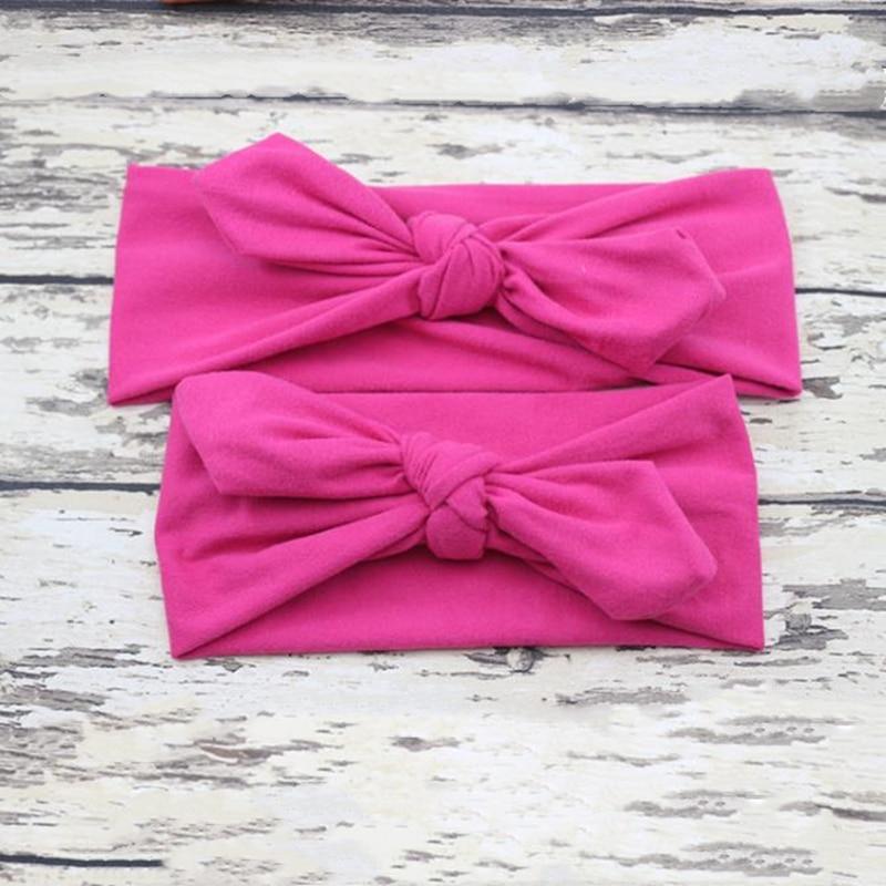 Modern Mother & Daughter Rabbit Ears Bow Hair Bands Cloth Headband Bowknot Headwear Bow