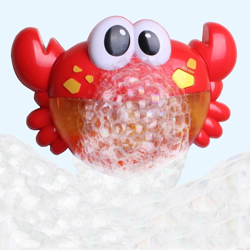 Baby Bath Toys Bubble Machine Crabs Frog Music Kids Bath Toy Bathtub Soap Automatic Bubble Maker