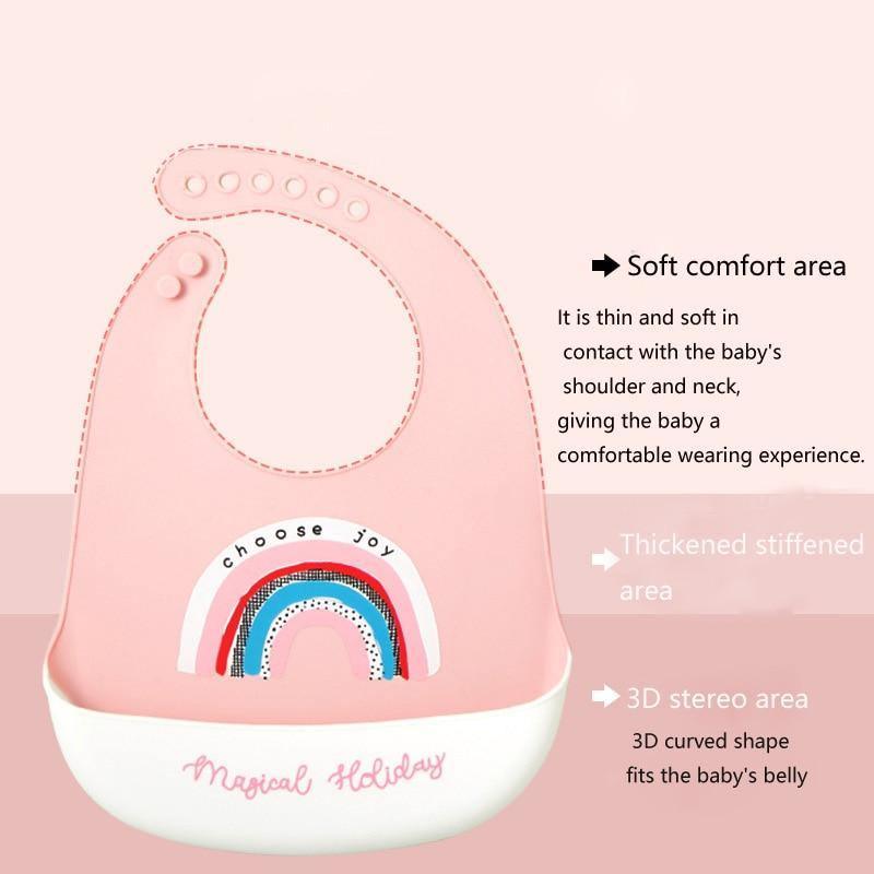 Food Grade Silicone Baby Bibs Waterproof Bib for Newborn Boy Girl Feeding Towel Burp Cloth For Kids