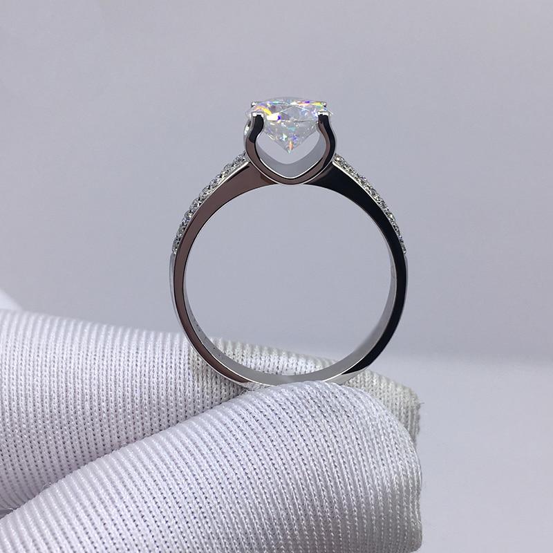 New 925 Sterling Silver Luxury Zircon Diamond Ring Elegant Wedding Fine Epic Jewelry Design