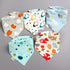 Trend 5PCS/SET Pack Baby Cotton Cartoon Saliva Towel Bandana Bibs For Baby Feeding Accessory For Baby Kids