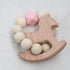 Modern Baby Silicone Wooden  Nursing Bracelets Wood Teether Silicone Beads Teething Wood Rattles Toys for Baby