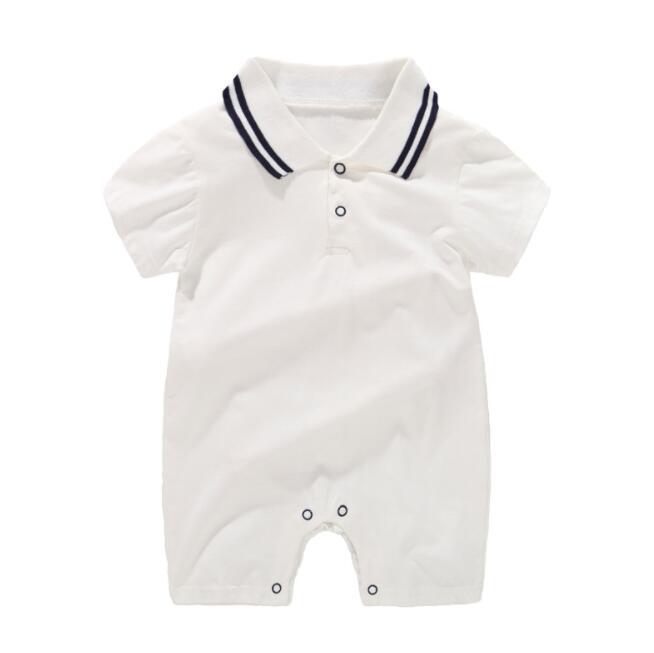 Style Summer Baby Boy girl Rompers 100% Cotton Gentleman Romper Toddler Kids Jumpsuits For Boys