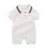 Style Summer Baby Boy girl Rompers 100% Cotton Gentleman Romper Toddler Kids Jumpsuits For Boys