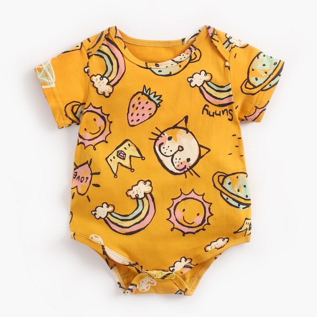 Newborn Colorful Summer Baby Bodysuit Romper For Children Clothing Fashion for Girls and Boys Clothes